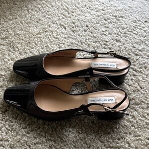 Saks Fifth Avenue Black Patent Heels